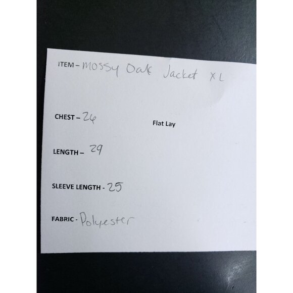 Mossy Oak Insulated Mens Camouflage Outdoor Jacket XL Polyester Crew Neck - Picture 8 of 8